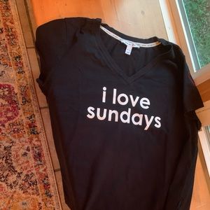 Peace Love World V neck black I LoVe SUNDAYS T